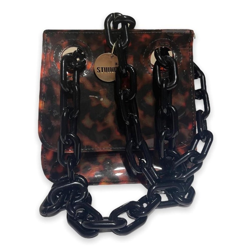 Studio 33 Leopard Print PVC Shoulder Bag